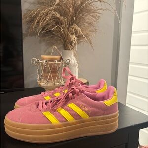 adidas Pink and Yellow Women's Sneakers